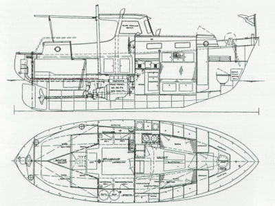 Mallemok scheepsprofiel Motorboot 1984