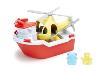 Green Toys reddingsboot met helikopter